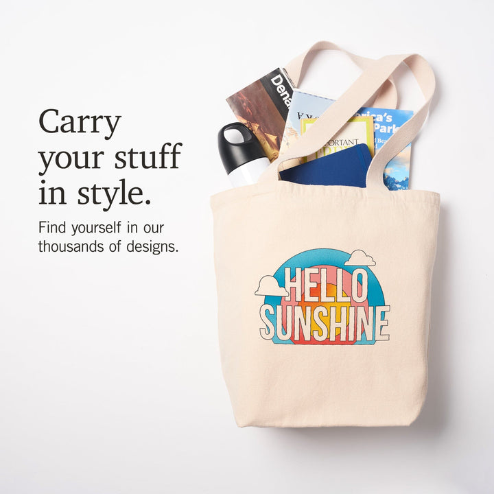 70s Sunshine Collection, Hello Sunshine,, Tote Bag Totes Lantern Press 