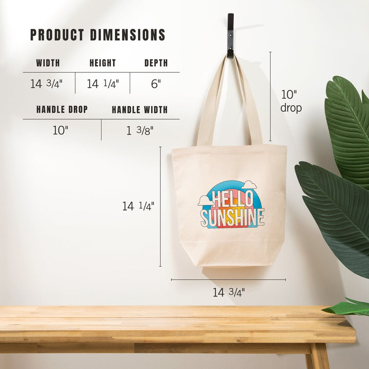 70s Sunshine Collection, Hello Sunshine,, Tote Bag Totes Lantern Press 