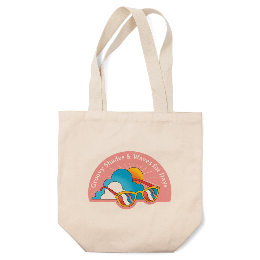 70s Sunshine Collection, Sunglasses, Groovy Shades and Waves For Days,, Tote Bag Totes Lantern Press 