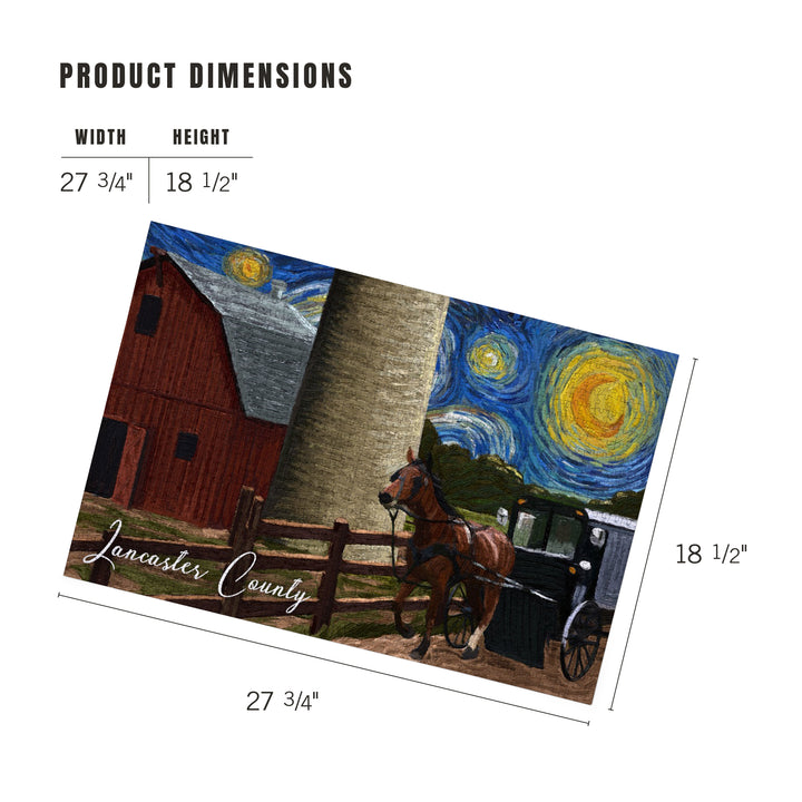 Lancaster County, Pennsylvania, Farm Scene, Starry Night, Jigsaw Puzzle
