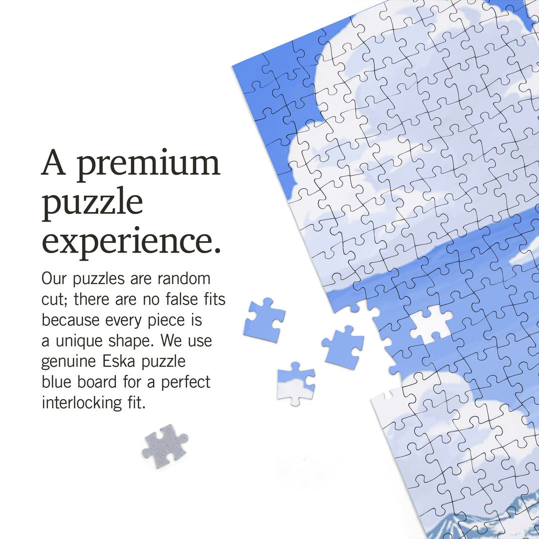 Kenai Fjords National Park, Alaska, Painterly National Parks Series, 1000 Piece Jigsaw Puzzle