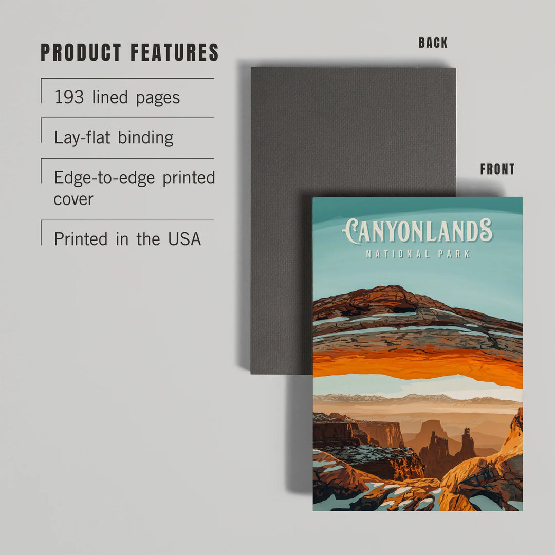 Lined 6x9 Journal, Canyonlands National Park, Utah, Painterly National Park Series, Lay Flat, 193 Pages, FSC paper