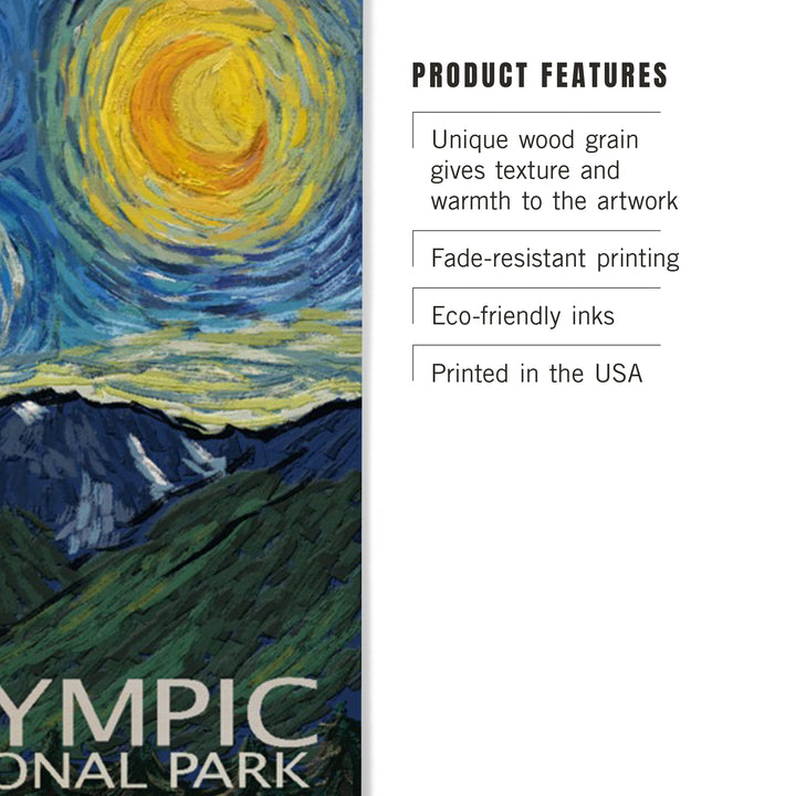 Olympic National Park, Washington, Starry Night, Wood Sign and Postcards