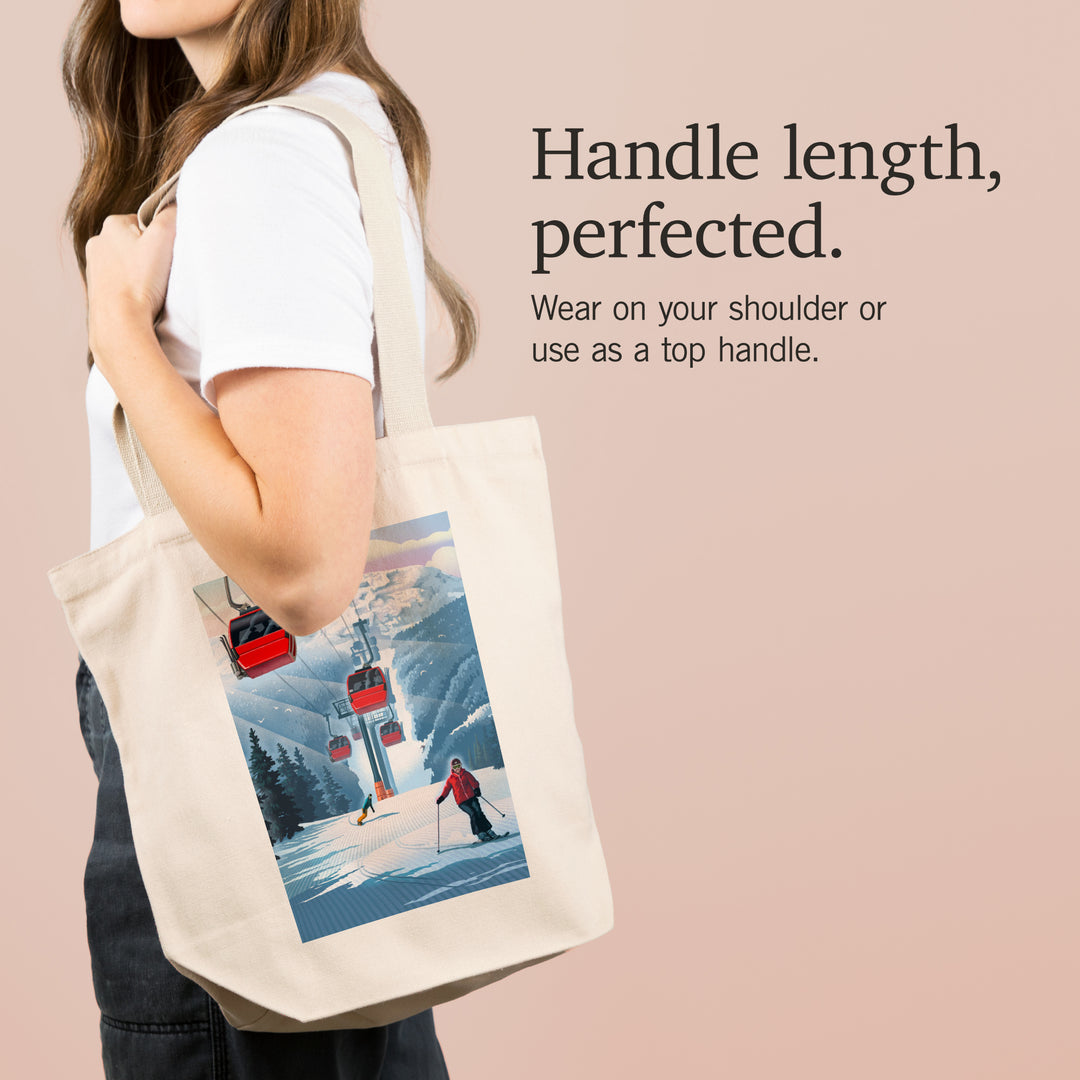 Lithograph, Gondolas, Red, Tote Bag