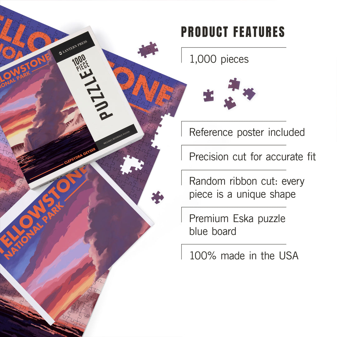 Yellowstone National Park, Wyoming, Clepsydra Geyser, Jigsaw Puzzle