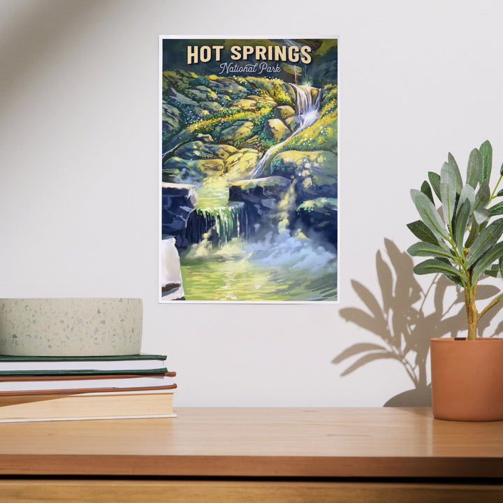Hot Springs National Park, Arkansas, Oil Painting, Art & Giclee Prints