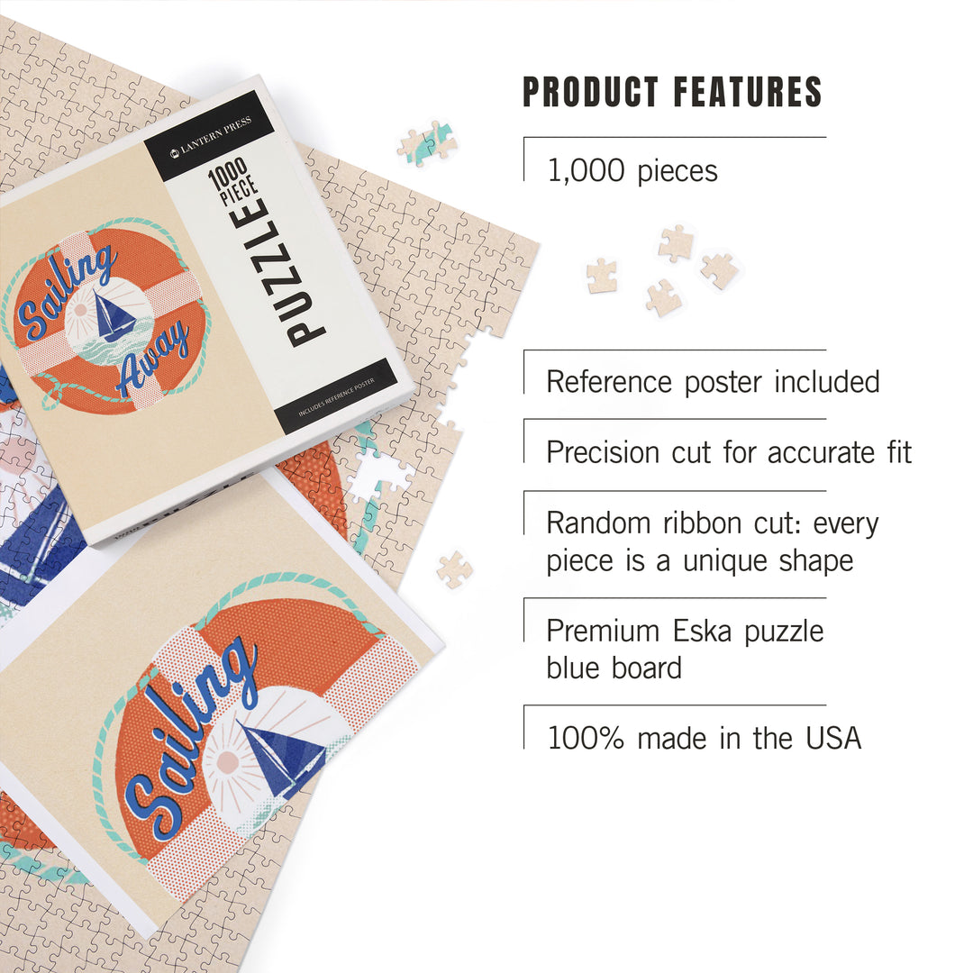 Dockside Series, Sailing Away, 1000 Piece Jigsaw Puzzle