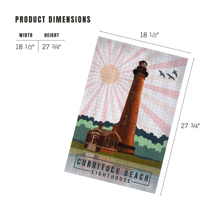 Outer Banks, North Carolina, Currituck Beach Lighthouse, Geometric Opacity Press, Jigsaw Puzzle