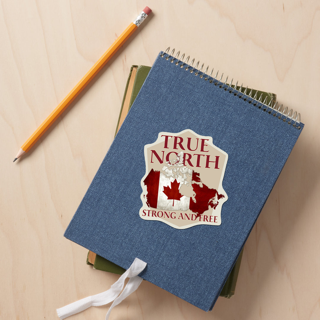 Canada, True North, Contour, Vinyl Sticker