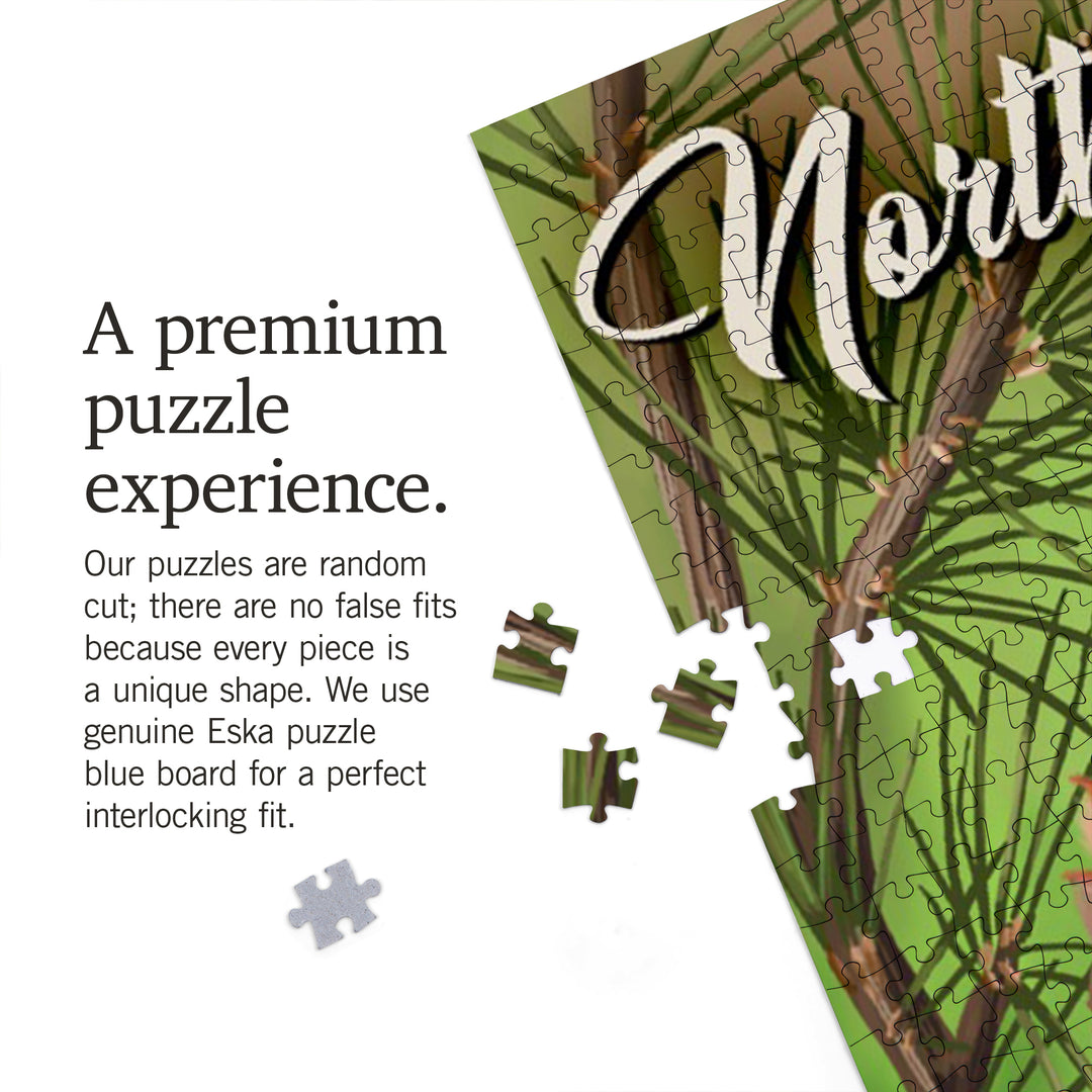 North Carolina, Cardinals, Summer, Jigsaw Puzzle