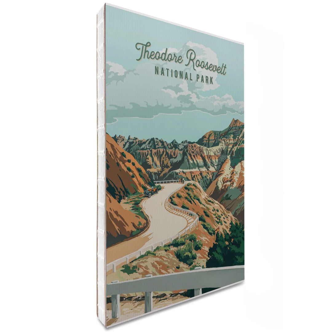 Lined 6x9 Journal, Theodore Roosevelt National Park, North Dakota, Painterly National Park Series, Lay Flat, 193 Pages, FSC paper