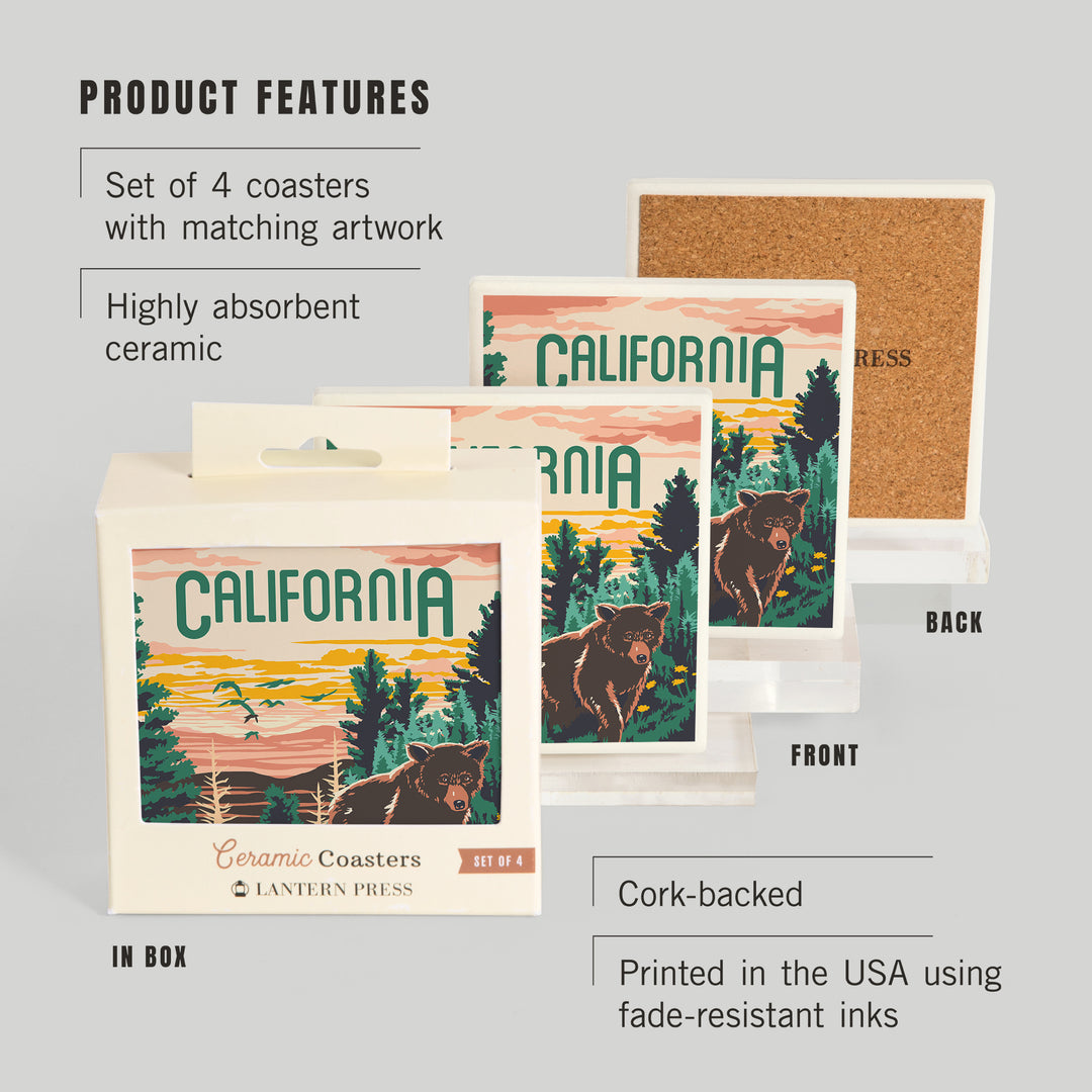 California, Explorer Series, Bear, Coaster Set