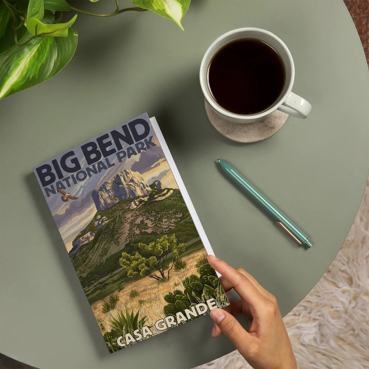Lined 6x9 Journal, Big Bend National Park, Texas, Casa Grande, Lay Flat, 193 Pages, FSC paper