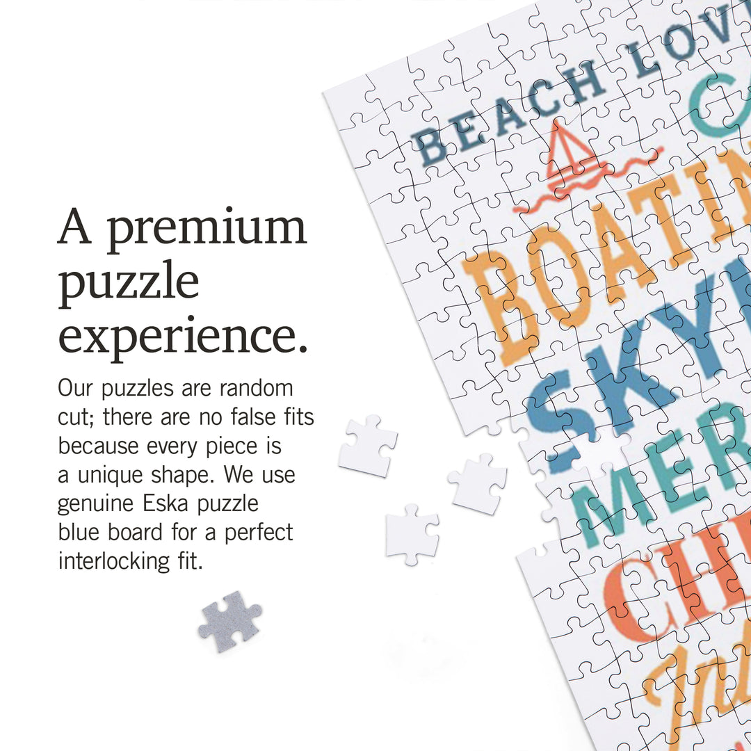 Norfolk, Virginia, Typography Stacked, 1000 Piece Jigsaw Puzzle