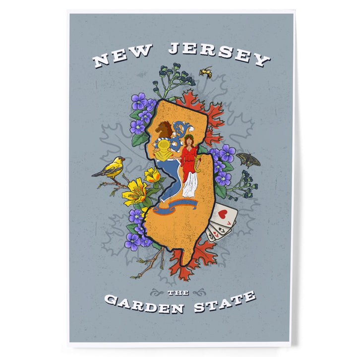 New Jersey, State Treasure Trove, State Series, Art & Giclee Prints