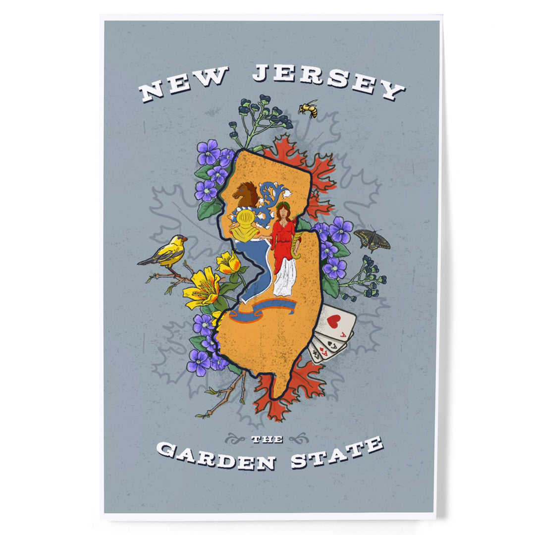 New Jersey, State Treasure Trove, State Series, Art & Giclee Prints