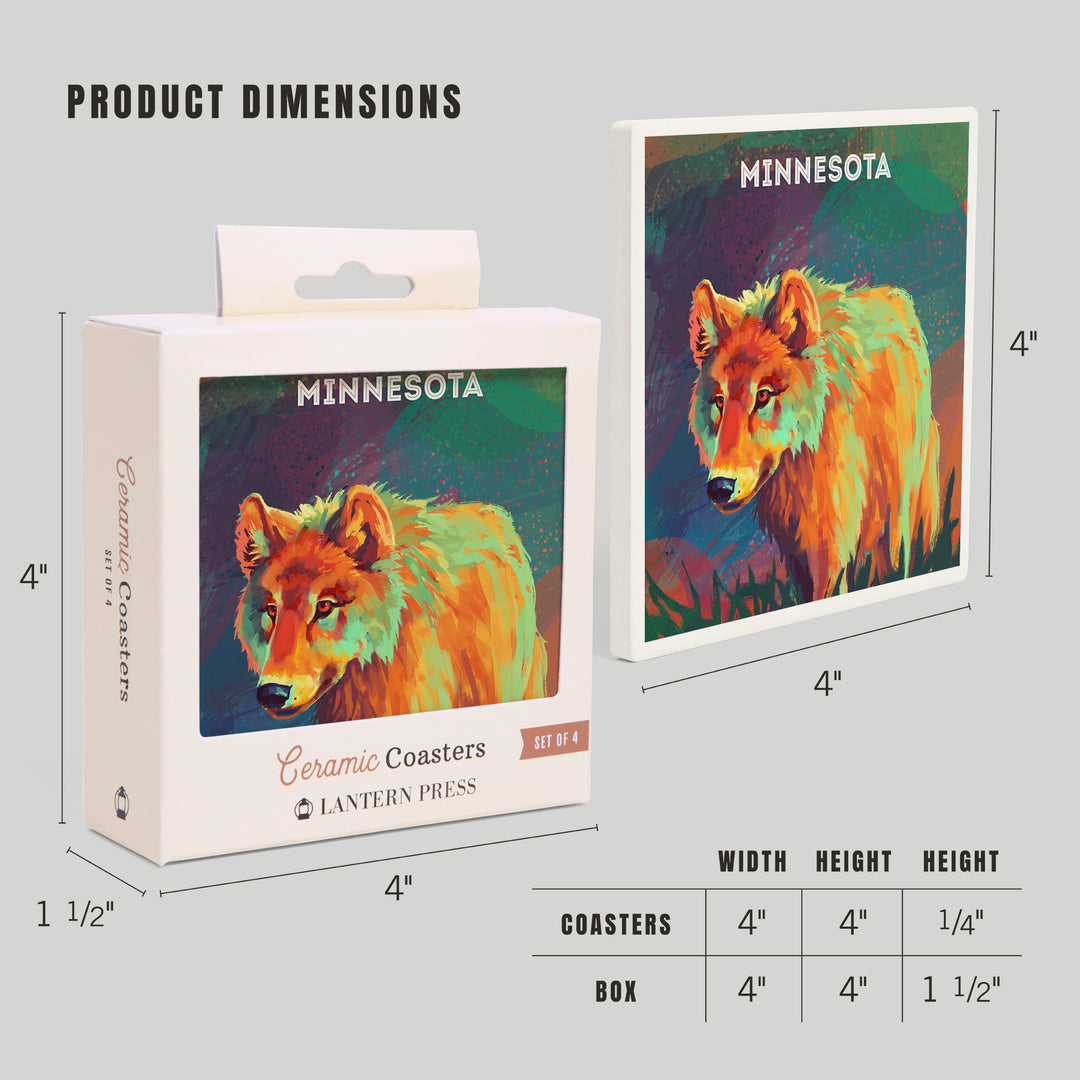 Minnesota, Vivid, Gray Wolf, Coasters