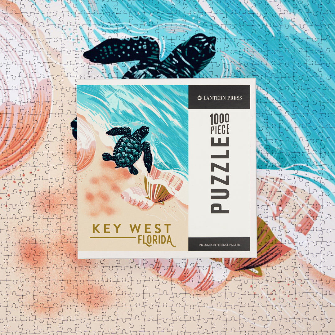 Key West, Florida, Courageous Explorer Collection, Turtle and Shells, Safely to Sea, Jigsaw Puzzle