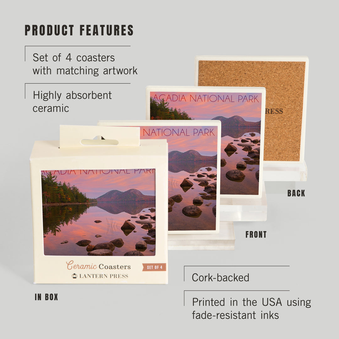 Acadia National Park, Maine, Jordan Pond at Sunset, Coasters