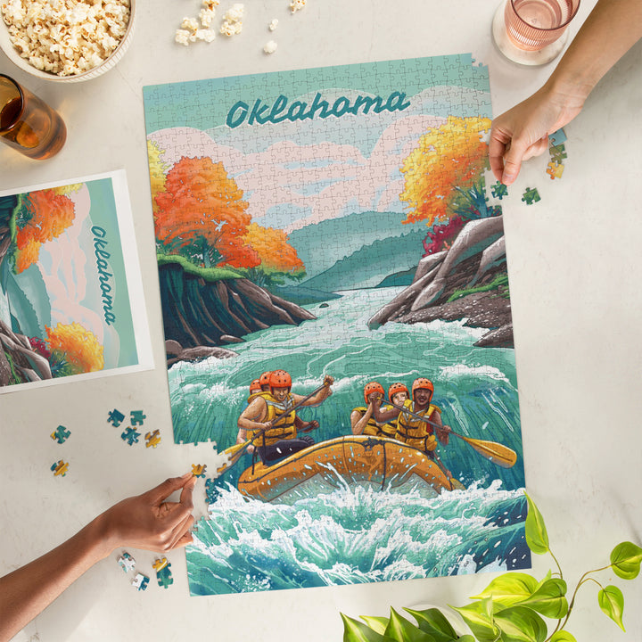 Oklahoma, Seek Adventure, River Rafting, Fall Colors, Jigsaw Puzzle