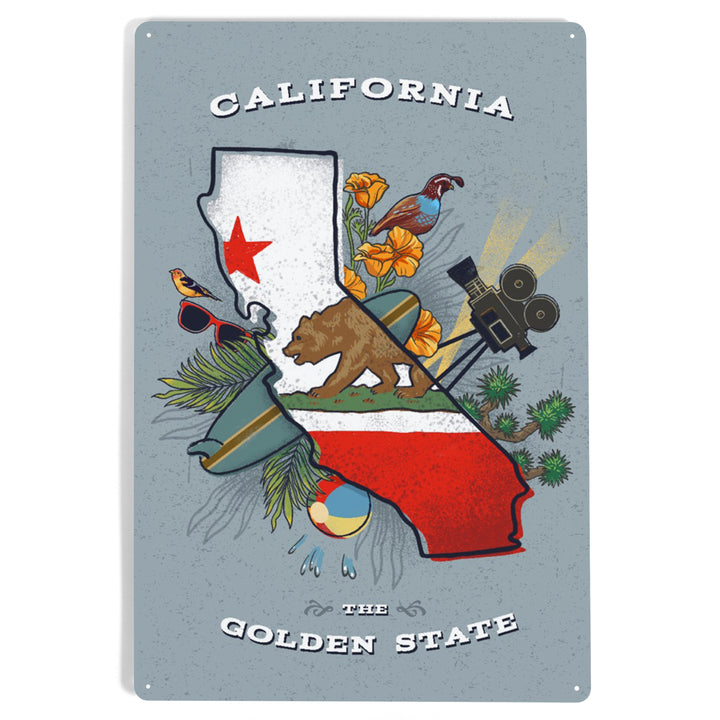 California, State Treasure Trove, State Series, Metal Signs