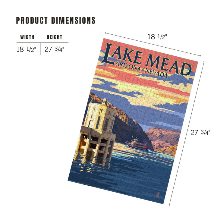 Lake Mead, Nevada and Arizona, Paddleboat and Hoover Dam, Jigsaw Puzzle