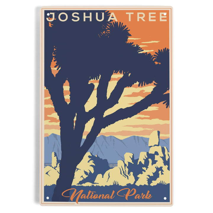Joshua Tree National Park, California, Lithograph, Metal Signs