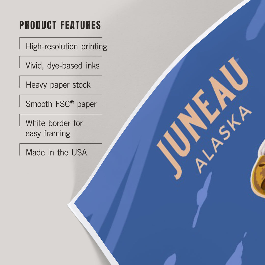 Juneau, Alaska, Painterly, Bald Eagle, Art & Giclee Prints