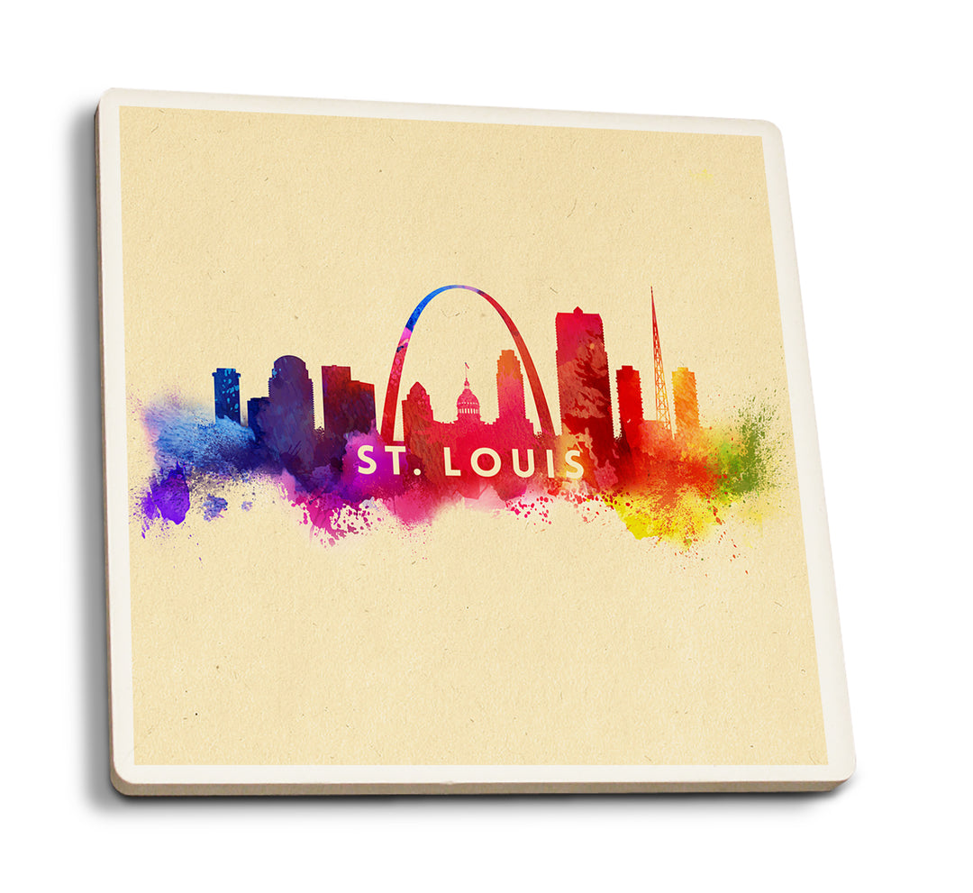 St. Louis, Missouri, Skyline Abstract, Coaster Set