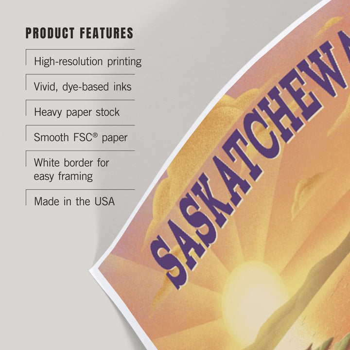 Saskatchewan, Lithograph, Bear and Spring Flowers, Lake, Art & Giclee Prints