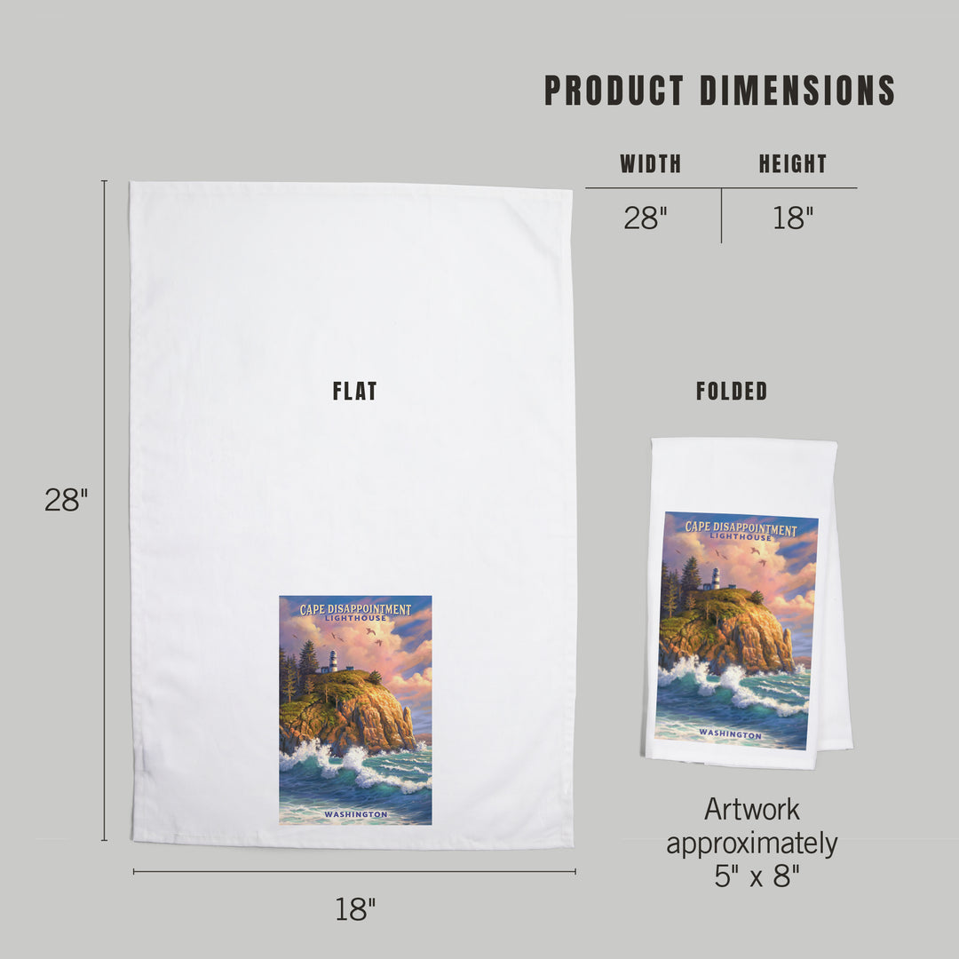 The Columbia-Pacific Coast, Washington 123307, Organic Cotton Kitchen Tea Towels