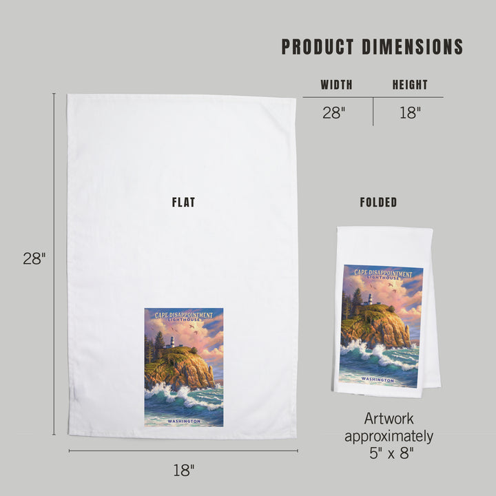 The Columbia-Pacific Coast, Washington 123307, Organic Cotton Kitchen Tea Towels