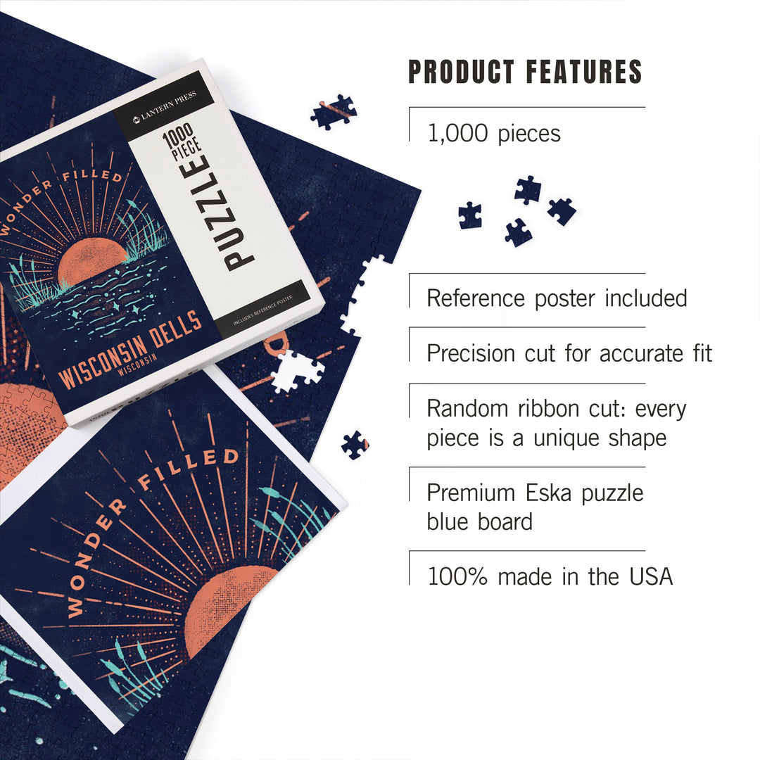 Wisconsin Dells, Wisconsin, Lake Life Series, 1000 Piece Jigsaw Puzzle