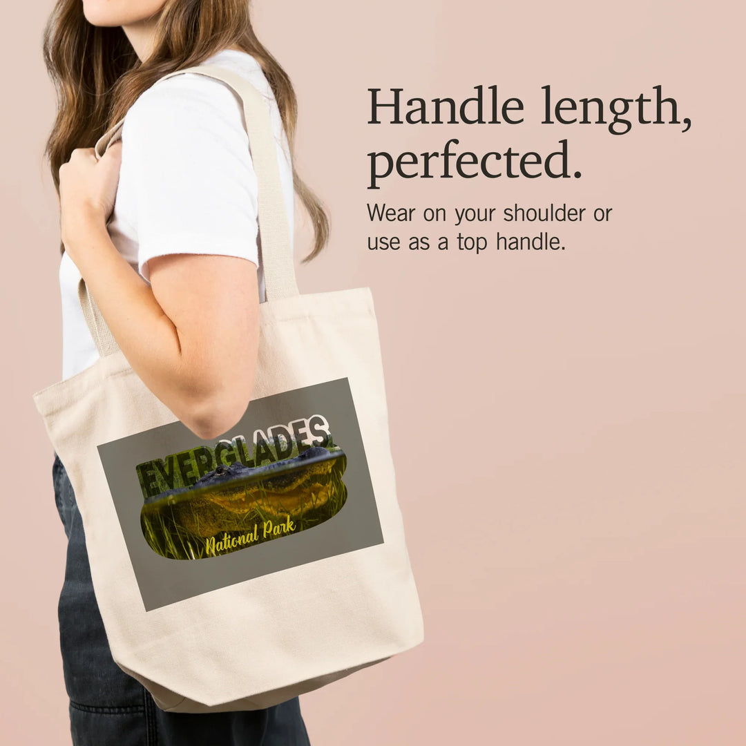 Everglades National Park, Florida, Alligator Underwater, , Photography, Tote Bag