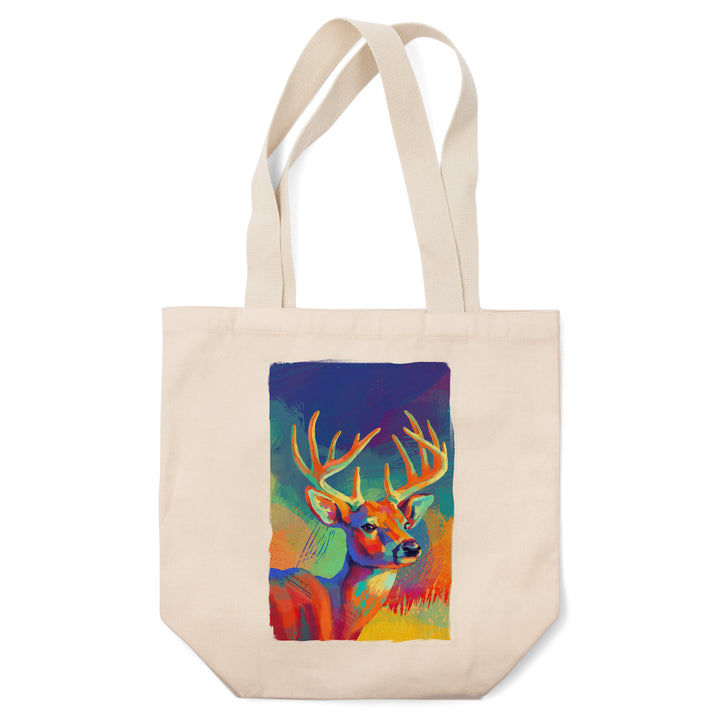 Vivid, White Tailed Deer, Tote Bag