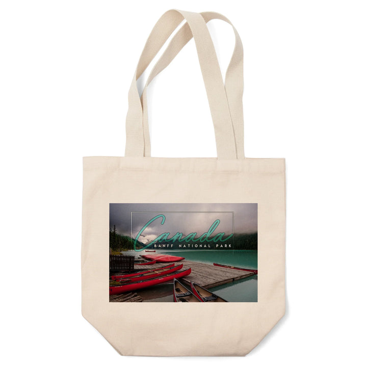 Banff National Park, Canada, Lake Louise and Boats, Photography, Tote Bag