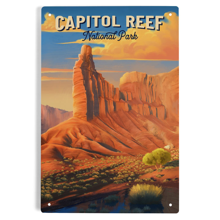 Capitol Reef National Park, Utah, Oil Painting, Metal Signs