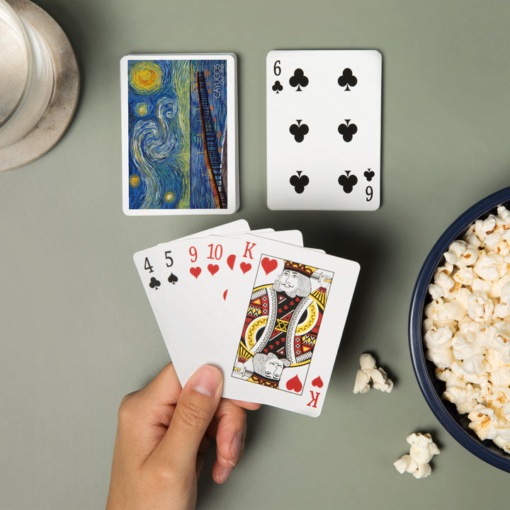 Playing Cards, Cayucos, California, Pier, Starry Night, 52 Card Deck with Jokers in Box, Unique Art