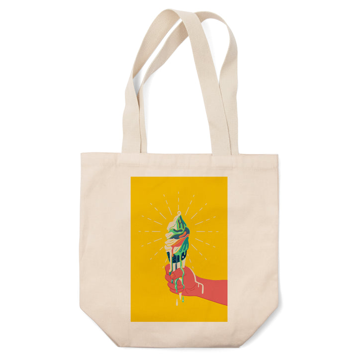 Sweet Relief Collection, Melting Ice Cream Cone, Tote Bag