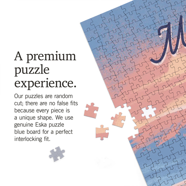 Michigan, Glassy Sunrise, Kayak, 1000 Piece Jigsaw Puzzle