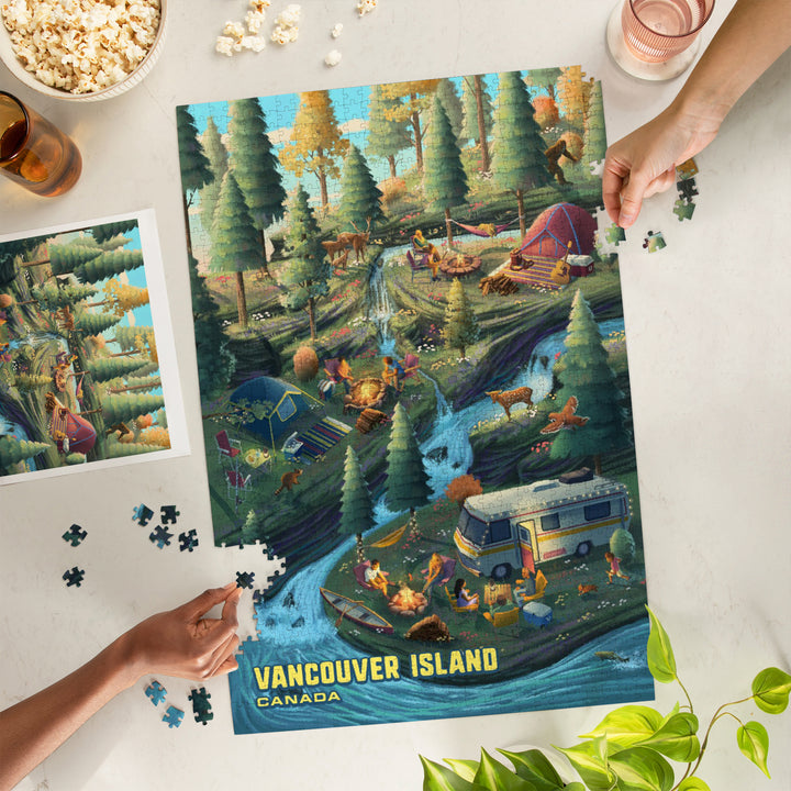 Vancouver Island, British Columbia, Canada, Camping Enjoyment, Jigsaw Puzzle
