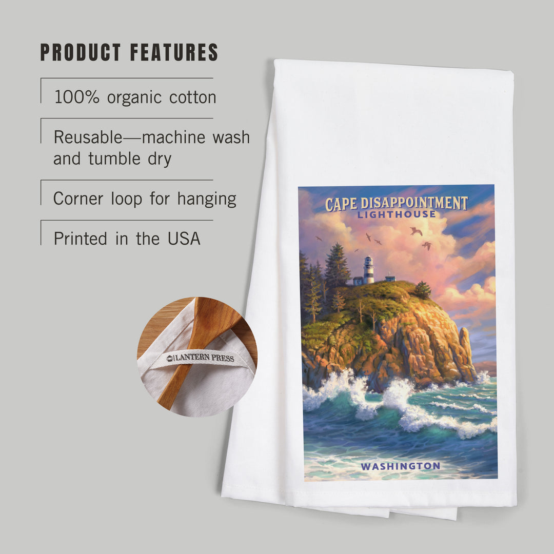 The Columbia-Pacific Coast, Washington 123307, Organic Cotton Kitchen Tea Towels