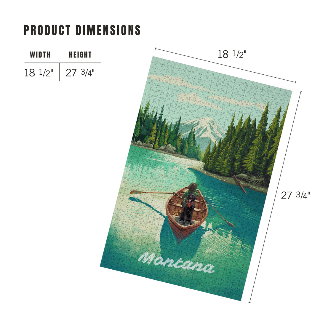 Montana, Quiet Explorer, Boating, Mountain, 1000 Piece Jigsaw Puzzle