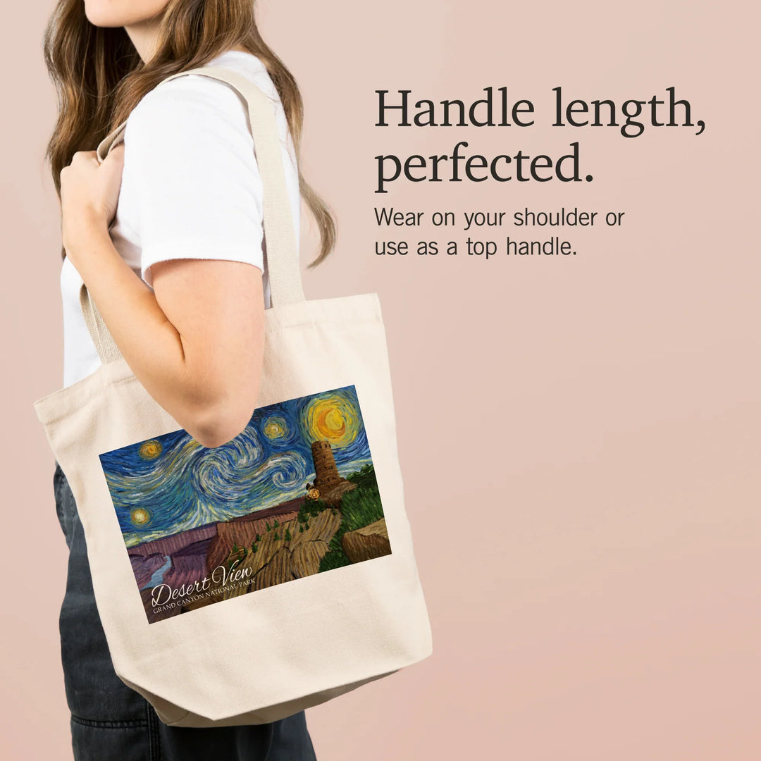 Grand Canyon National Park, Arizona, Desert View, Starry Night, Tote Bag