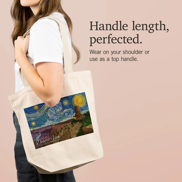 Grand Canyon National Park, Arizona, Desert View, Starry Night, Tote Bag