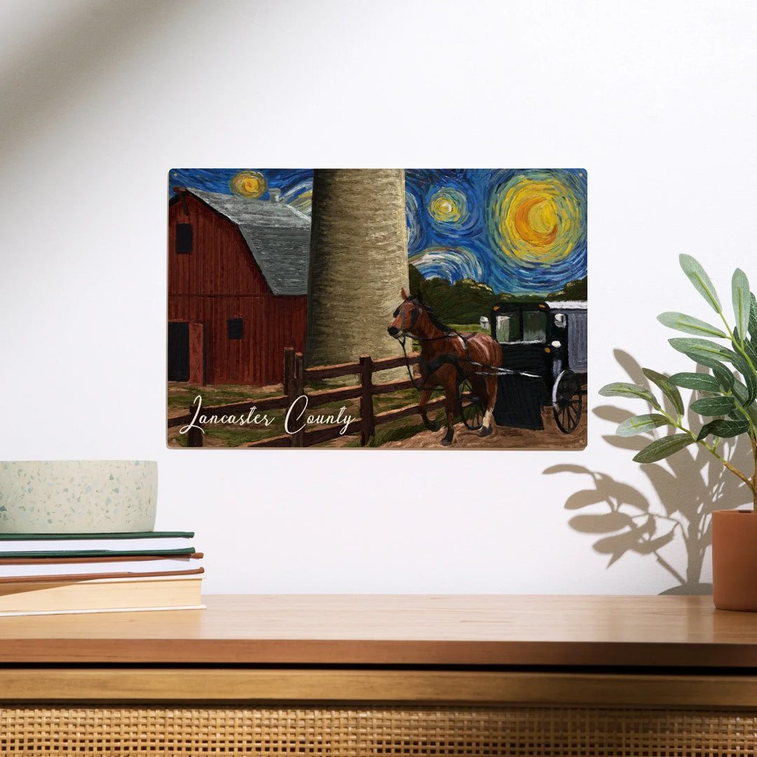 Lancaster County, Pennsylvania, Starry Night, Wood Sign and Postcards