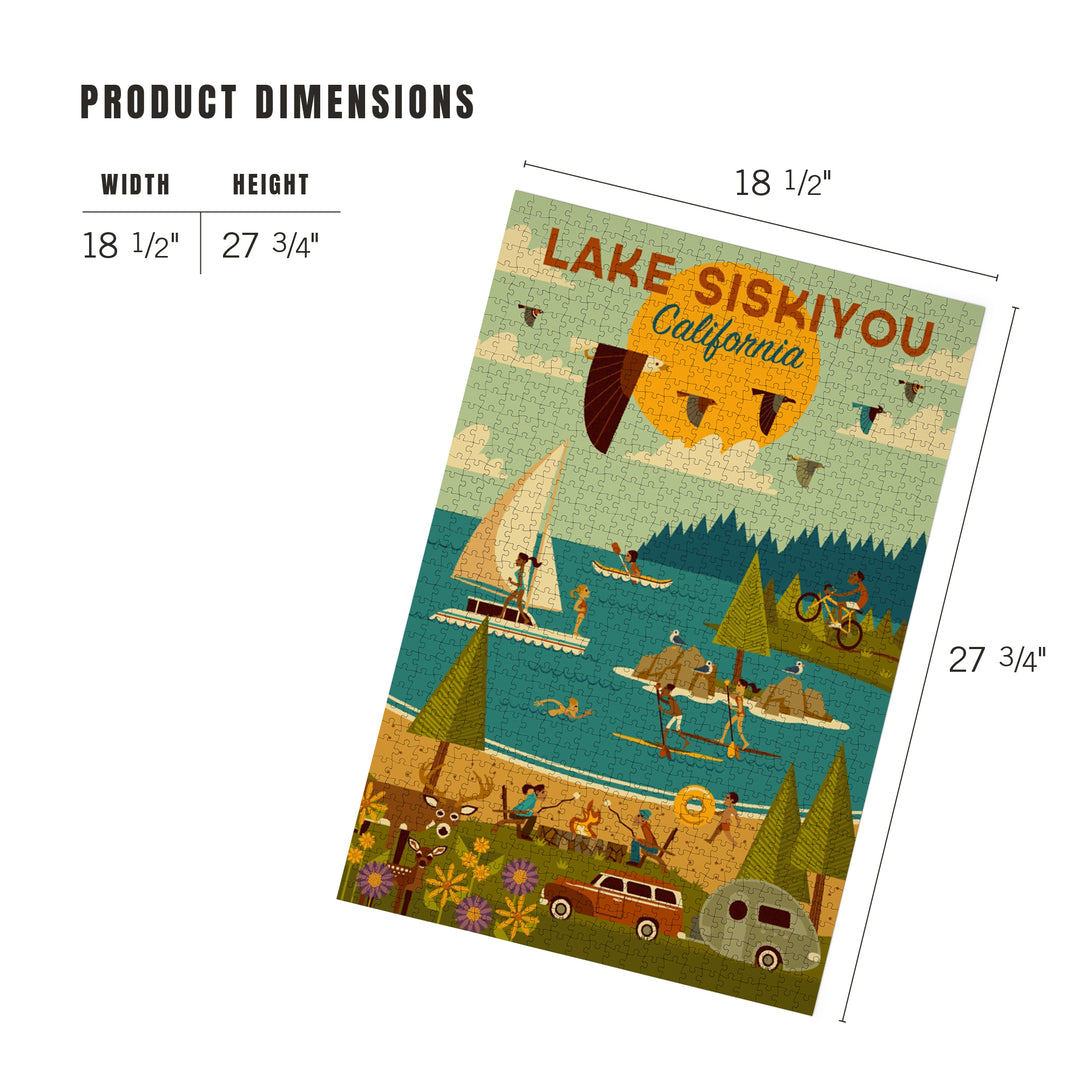 Lake Siskiyou, California, Lake Geometric, Jigsaw Puzzle