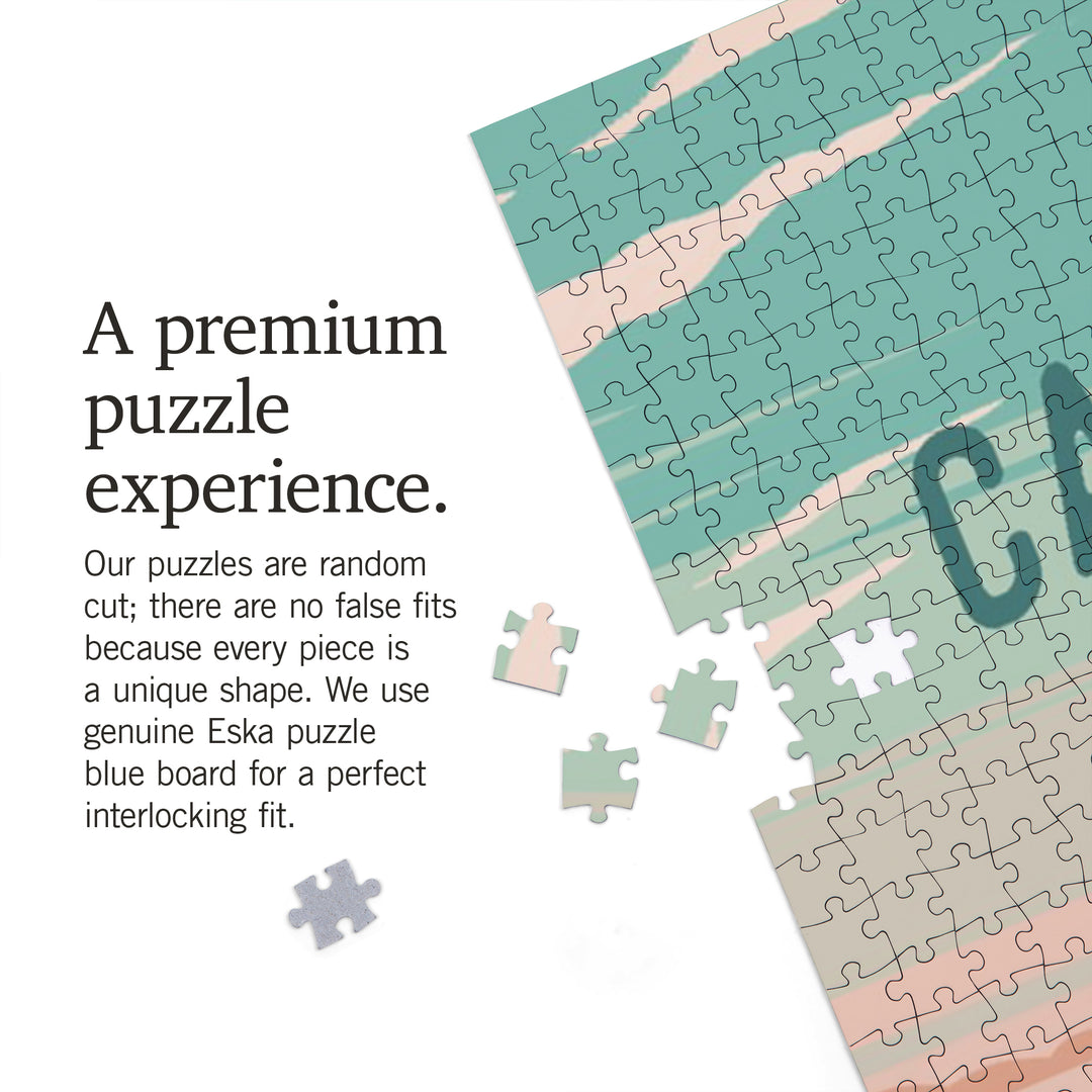 Cape May, New Jersey, Painterly, Bottle This Moment, Beach Chairs, 1000 Piece Jigsaw Puzzle