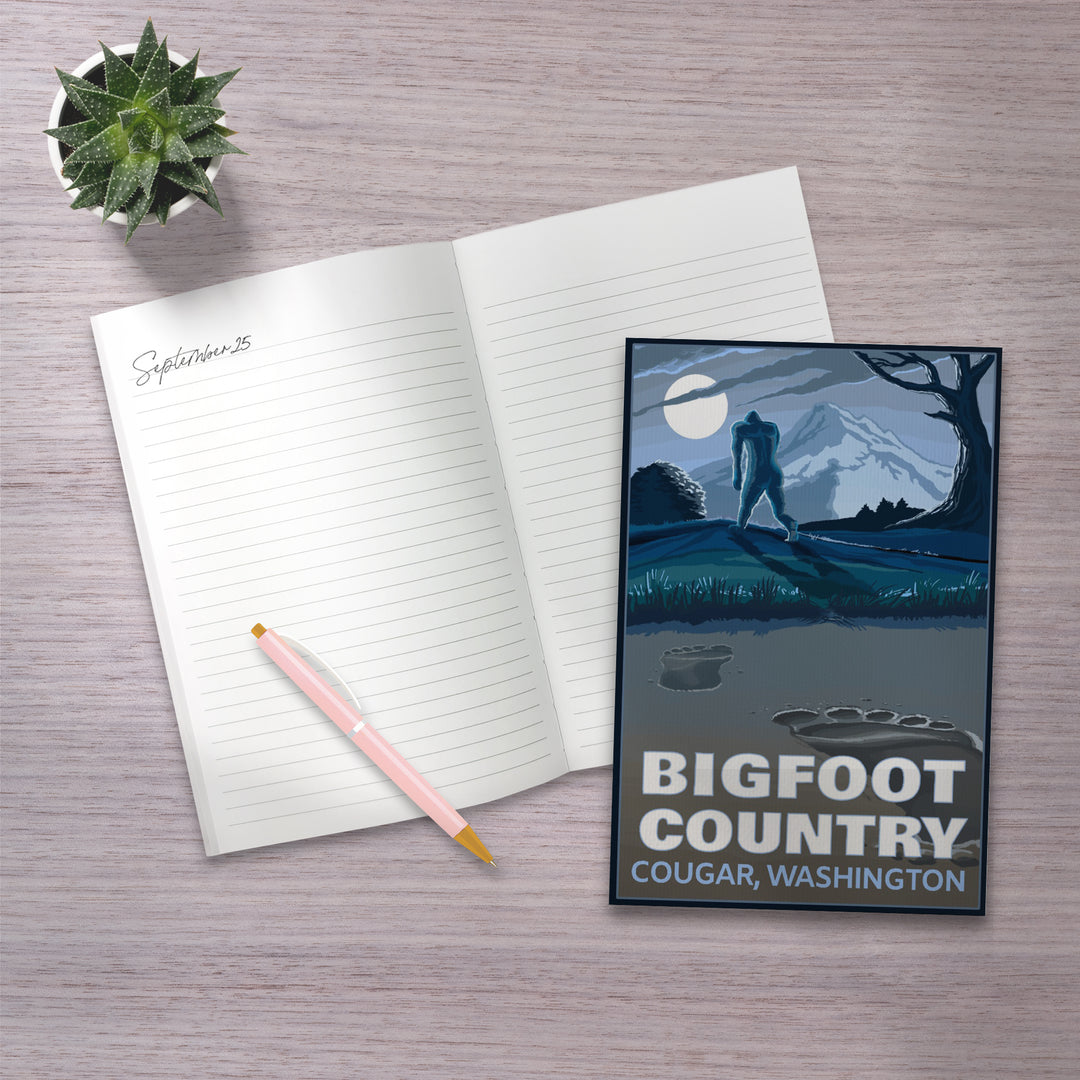Lined 6x9 Journal, Cougar, Washington, Bigfoot Country, Lay Flat, 193 Pages, FSC paper