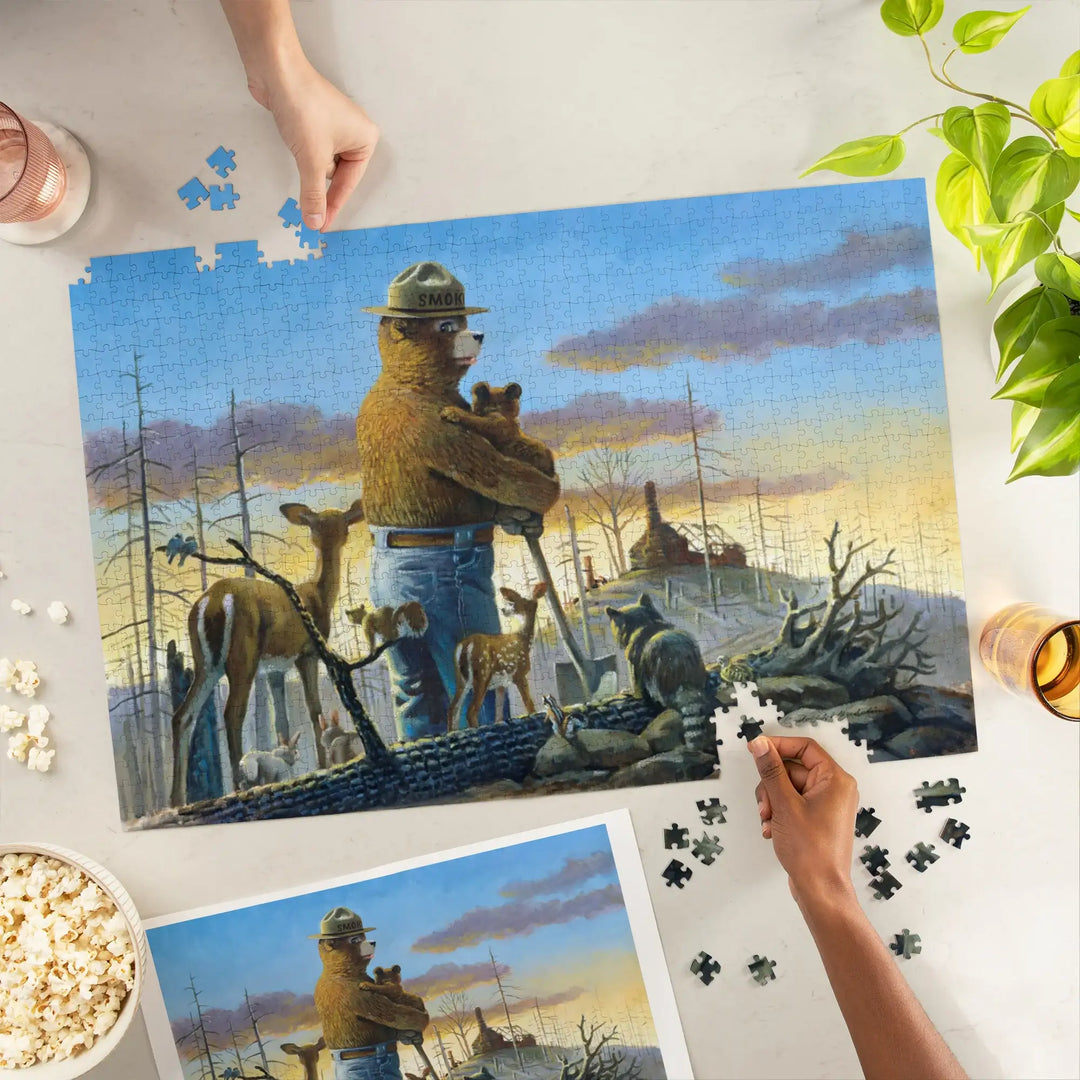 Smokey Bear, Among the Homeless, Help Prevent Destructive Forest Fires, Jigsaw Puzzle